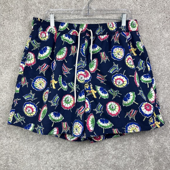 Polo Ralph Lauren Men's Swim Trunks Polo Bear with Beach Umbrellas Size XXL - Picture 1 of 6
